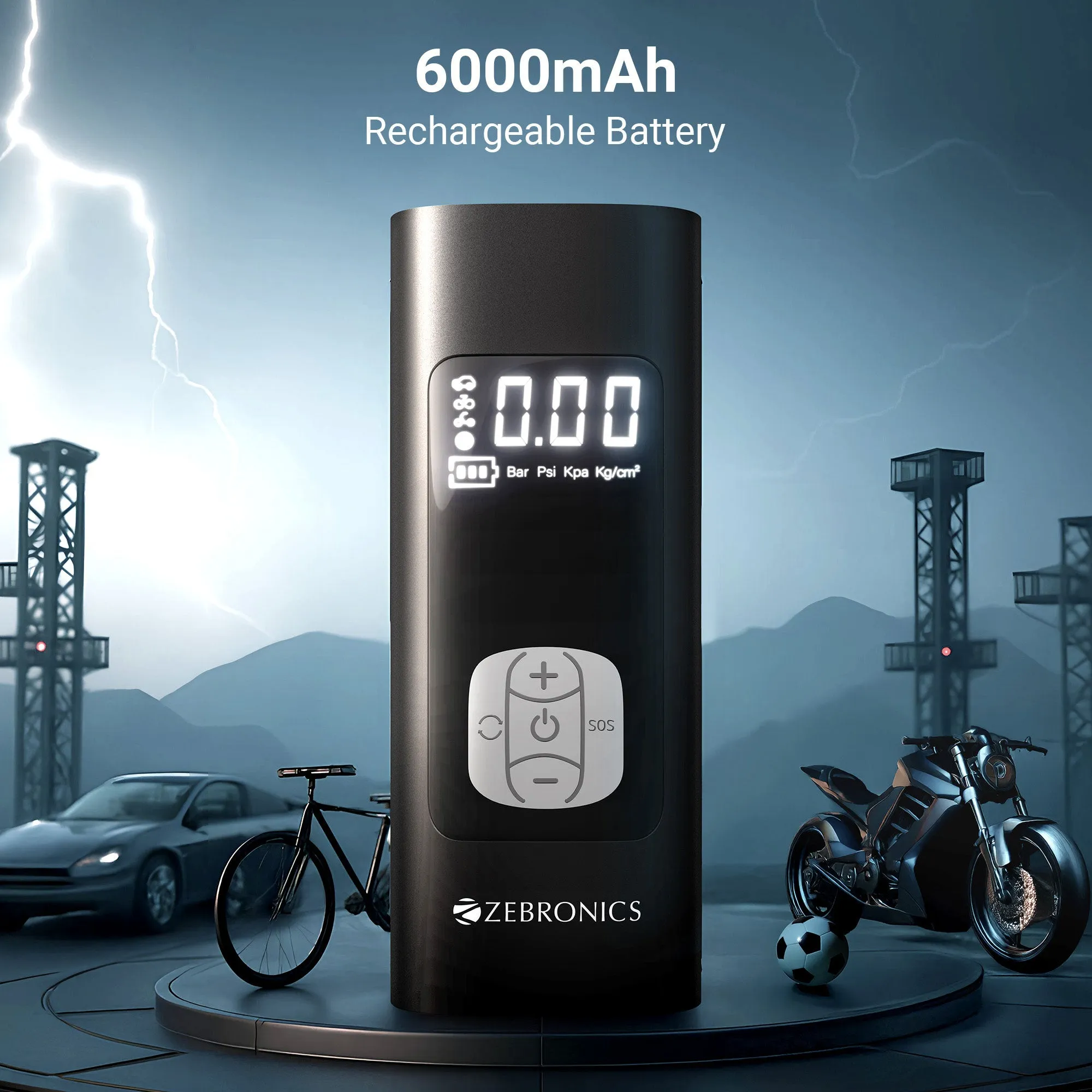 Zebronics Tire Inflactor With Power Bank Zeb 19TI6 view 3